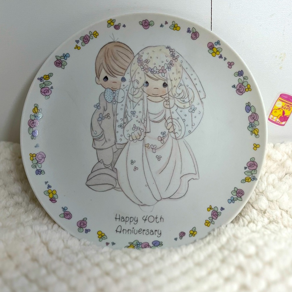 Precious moments 40th anniversary plate